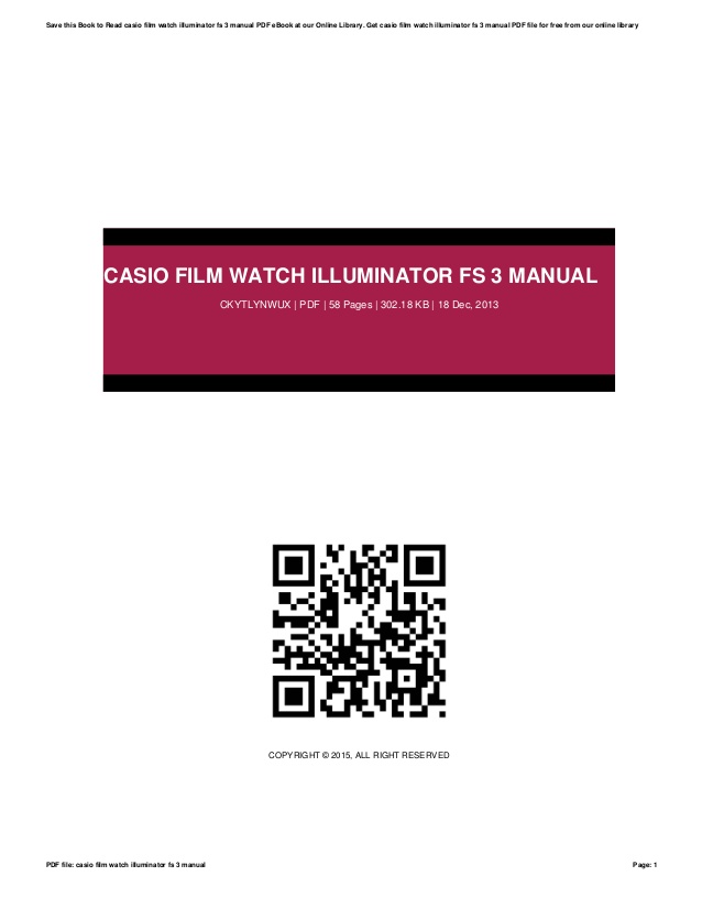 Casio Illuminator Watch Instructions